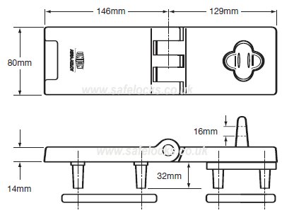 Union 7B018 High Security Padbar  (discontinued)